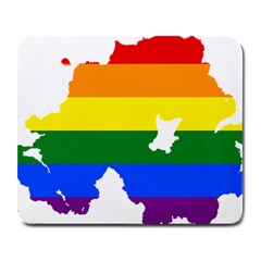 Lgbt Flag Map Of Northern Ireland Large Mousepads by abbeyz71