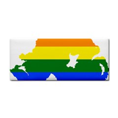 Lgbt Flag Map Of Northern Ireland Hand Towel by abbeyz71