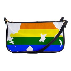 Lgbt Flag Map Of Northern Ireland Shoulder Clutch Bag by abbeyz71