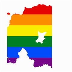 Lgbt Flag Map Of Northern Ireland Small Garden Flag (two Sides) by abbeyz71