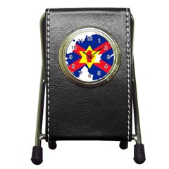 Ulster Nationalists Flag Map Of Northern Ireland Pen Holder Desk Clock by abbeyz71