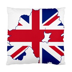 Union Jack Flag Map Of Northern Ireland Standard Cushion Case (two Sides) by abbeyz71