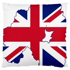 Union Jack Flag Map Of Northern Ireland Large Cushion Case (two Sides) by abbeyz71