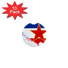 Flag Map Of Socialist Federal Republic Of Yugoslavia 1  Mini Magnet (10 Pack)  by abbeyz71