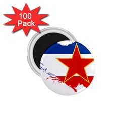 Flag Map Of Socialist Federal Republic Of Yugoslavia 1 75  Magnets (100 Pack)  by abbeyz71