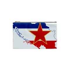 Flag Map Of Socialist Federal Republic Of Yugoslavia Cosmetic Bag (small) by abbeyz71