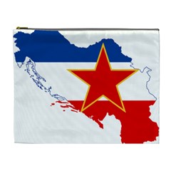 Flag Map Of Socialist Federal Republic Of Yugoslavia Cosmetic Bag (xl) by abbeyz71
