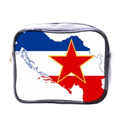 Flag Map Of Socialist Federal Republic Of Yugoslavia Mini Toiletries Bag (one Side) by abbeyz71