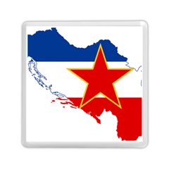 Flag Map Of Socialist Federal Republic Of Yugoslavia Memory Card Reader (square) by abbeyz71