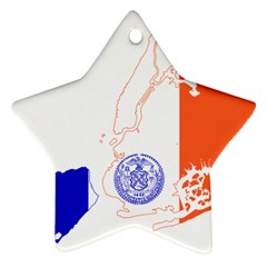 Flag Map of New York City Ornament (Star)