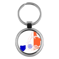 Flag Map Of New York City Key Chains (round)  by abbeyz71