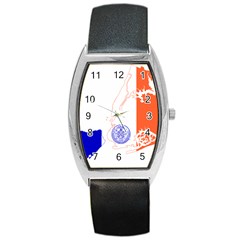 Flag Map of New York City Barrel Style Metal Watch