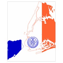 Flag Map of New York City Drawstring Bag (Small)