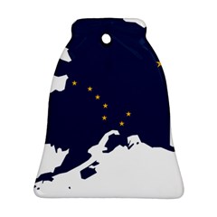 Flag Map of Alaska Ornament (Bell)