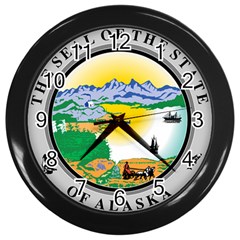 State Seal Of Alaska  Wall Clock (black) by abbeyz71