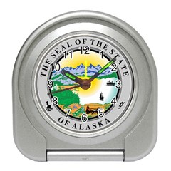 State Seal Of Alaska  Travel Alarm Clock by abbeyz71