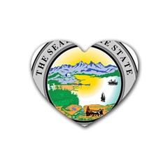 State Seal Of Alaska  Heart Coaster (4 Pack)  by abbeyz71