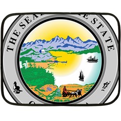 State Seal Of Alaska  Fleece Blanket (mini) by abbeyz71