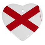 Flag Map of Alabama Heart Ornament (Two Sides) Back