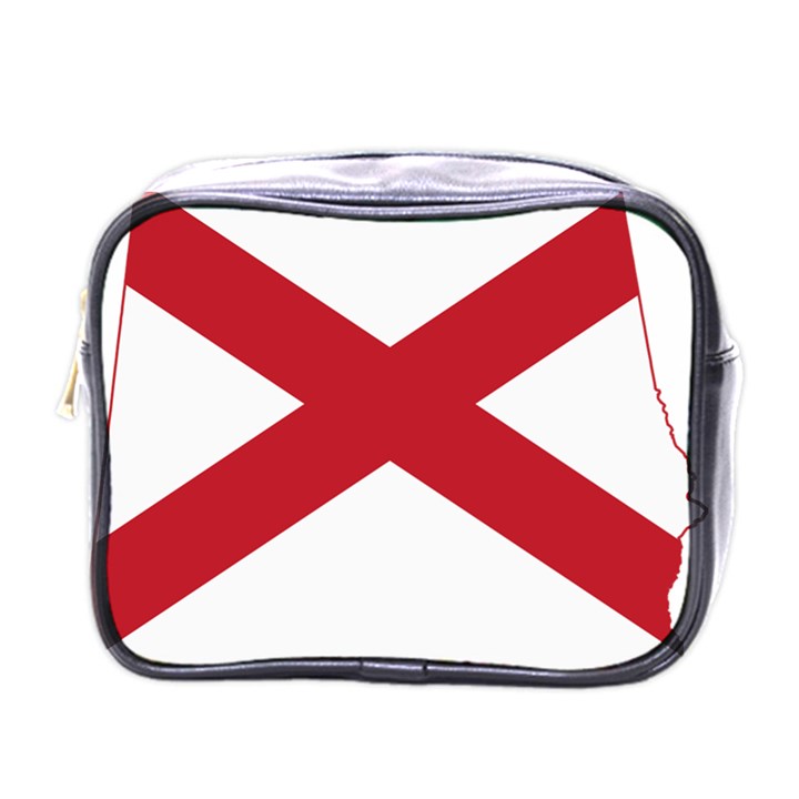 Flag Map of Alabama Mini Toiletries Bag (One Side)