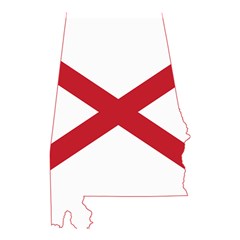 Flag Map Of Alabama Shower Curtain 48  X 72  (small)  by abbeyz71