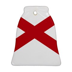 Flag Map Of Alabama Ornament (bell) by abbeyz71