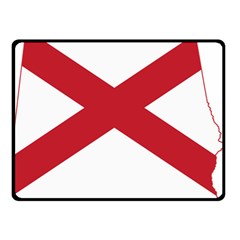 Flag Map Of Alabama Double Sided Fleece Blanket (small)  by abbeyz71
