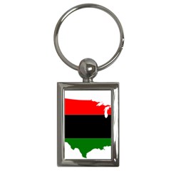 Pan-african Flag Map Of United States Key Chains (rectangle)  by abbeyz71