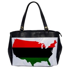 Pan-african Flag Map Of United States Oversize Office Handbag by abbeyz71