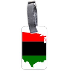 Pan-african Flag Map Of United States Luggage Tags (one Side)  by abbeyz71