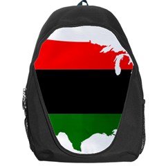 Pan-african Flag Map Of United States Backpack Bag by abbeyz71