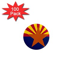 Flag Map Of Arizona 1  Mini Magnets (100 Pack)  by abbeyz71