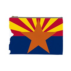 Flag Map Of Arizona Cosmetic Bag (large) by abbeyz71