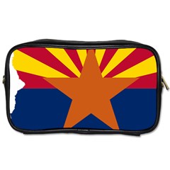 Flag Map Of Arizona Toiletries Bag (one Side) by abbeyz71