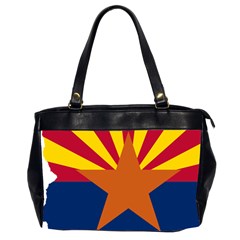 Flag Map Of Arizona Oversize Office Handbag (2 Sides) by abbeyz71