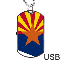 Flag Map Of Arizona Dog Tag Usb Flash (two Sides) by abbeyz71