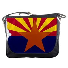 Flag Map Of Arizona Messenger Bag by abbeyz71