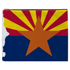 Flag Map Of Arizona Cosmetic Bag (xxxl) by abbeyz71