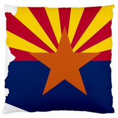 Flag Map Of Arizona Large Flano Cushion Case (two Sides) by abbeyz71