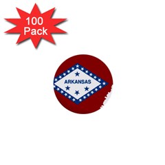 Flag Map Of Arkansas 1  Mini Buttons (100 Pack)  by abbeyz71