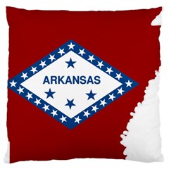 Flag Map Of Arkansas Large Cushion Case (one Side) by abbeyz71