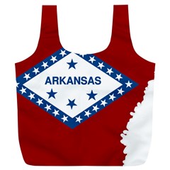 Flag Map Of Arkansas Full Print Recycle Bag (xl) by abbeyz71