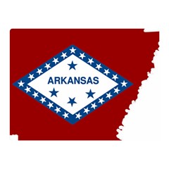 Flag Map Of Arkansas Double Sided Flano Blanket (mini)  by abbeyz71