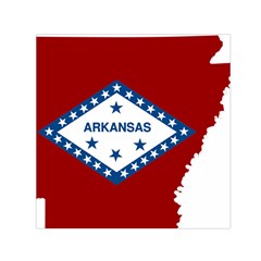 Flag Map Of Arkansas Small Satin Scarf (square) by abbeyz71