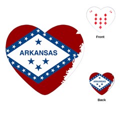 Flag Map Of Arkansas Playing Cards (heart) by abbeyz71