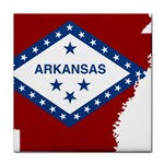 Flag Map of Arkansas Face Towel Front