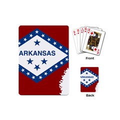 Flag Map Of Arkansas Playing Cards (mini) by abbeyz71