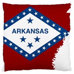 Flag Map Of Arkansas Large Flano Cushion Case (two Sides) by abbeyz71