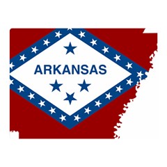 Flag Map Of Arkansas Double Sided Flano Blanket (mini)  by abbeyz71
