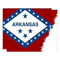 Flag Map Of Arkansas Double Sided Flano Blanket (large)  by abbeyz71